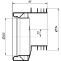 Манжета для унітаза (ексцентрик) Ани Пласт  (W0410)