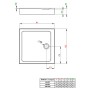 Піддон Doros C Compact 90x90 з ніжками Radaway  (SDRC8080-05)