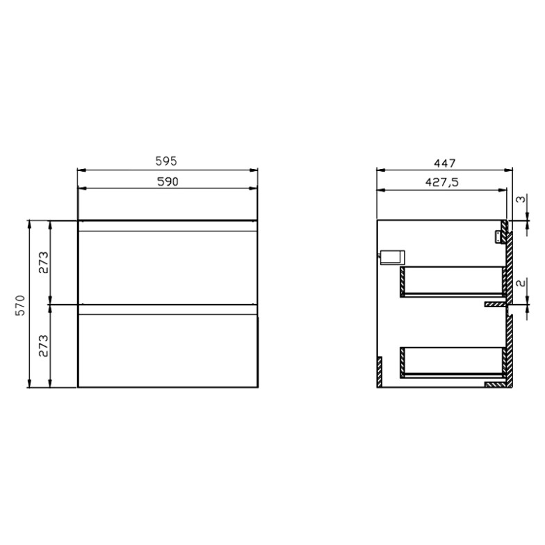 Шафка Moduo 60 білий Cersanit  (K116-021)