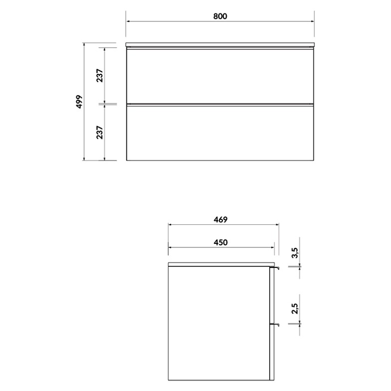 Шафка Virgo 80 Cersanit  (S522-031)