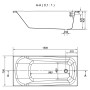 Ванна Nao 150x70 з ніжками Cersanit  (S301-242)