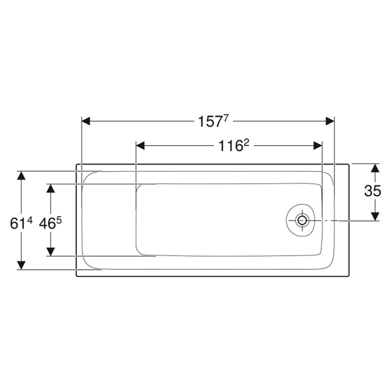 Ванна Tawa 170x70 Slim Rim з ніжками   (554.120.01.1)