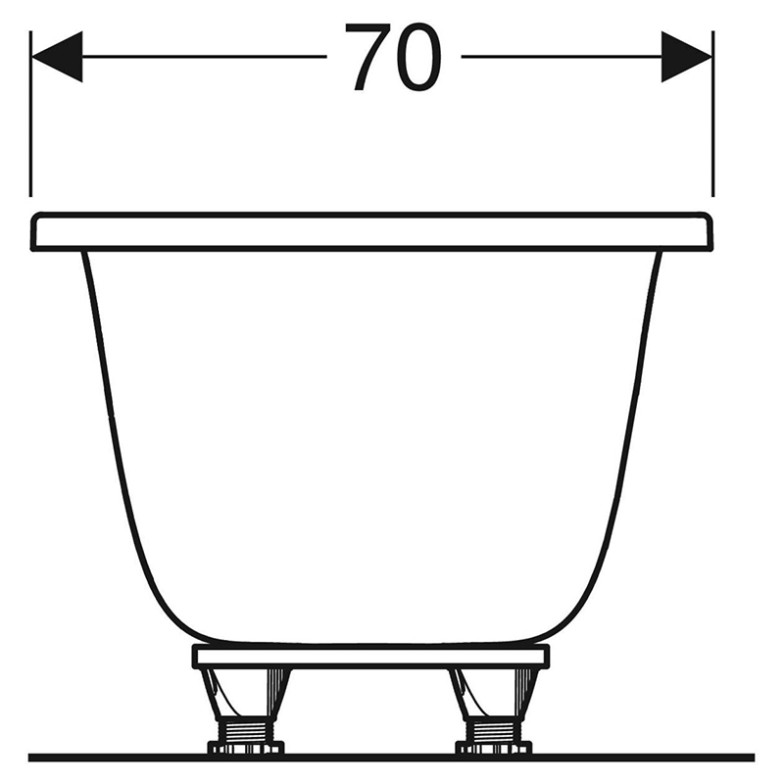 Ванна Tawa 170x70 Slim Rim з ніжками   (554.120.01.1)