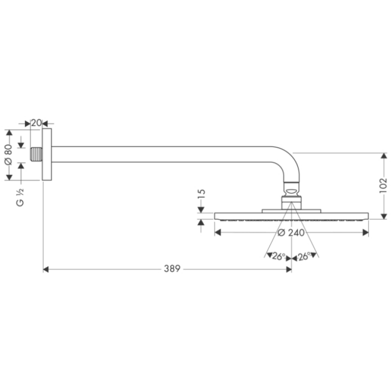 Верхній душ Raindance Air HansGrohe  (27474000)