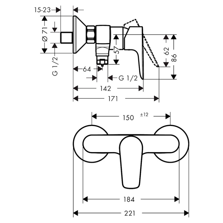 Змішувач Talis E HansGrohe  (71760000)