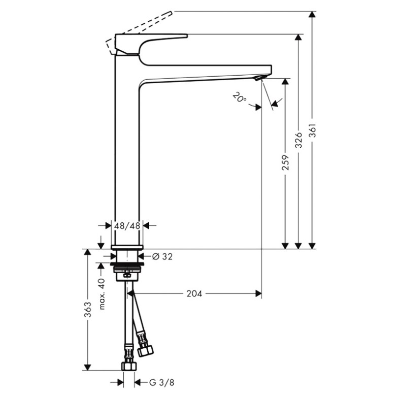 Змішувач Metropol HansGrohe  (32512700)