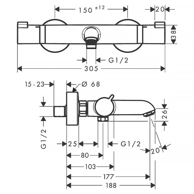 Змішувач Ecostat Comfort HansGrohe  (13114670)