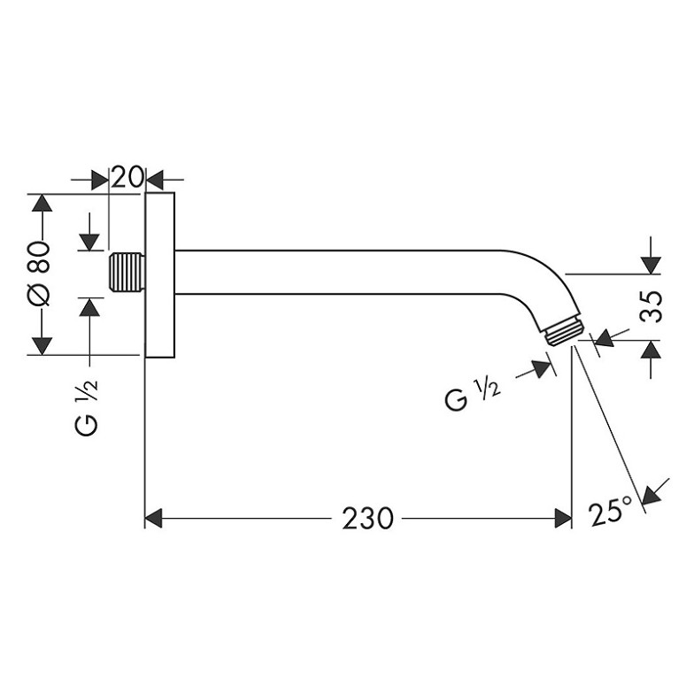 Кронштейн 230 хром HansGrohe  (27412000)