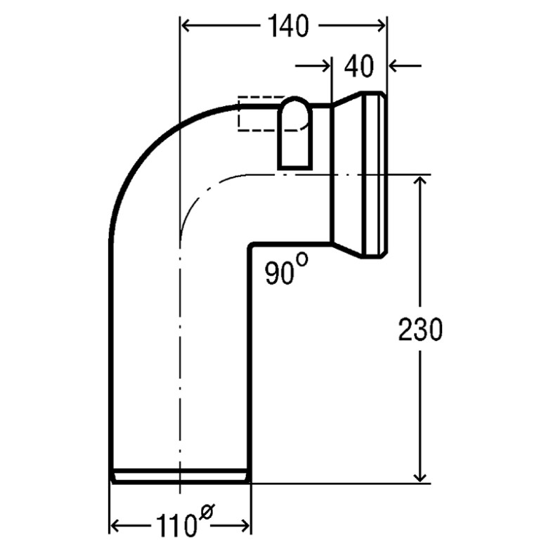 Відведення 90 ° для унітаза 138882 Viega  (138882)