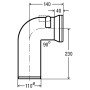 Відведення 90 ° для унітаза 138882 Viega  (138882)