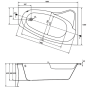 Акрилова ванна Sicilia 160x100 права Cersanit  (S301-037)