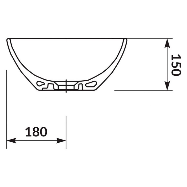 Раковина Moduo 45 асиметрична Cersanit  (K116-051)