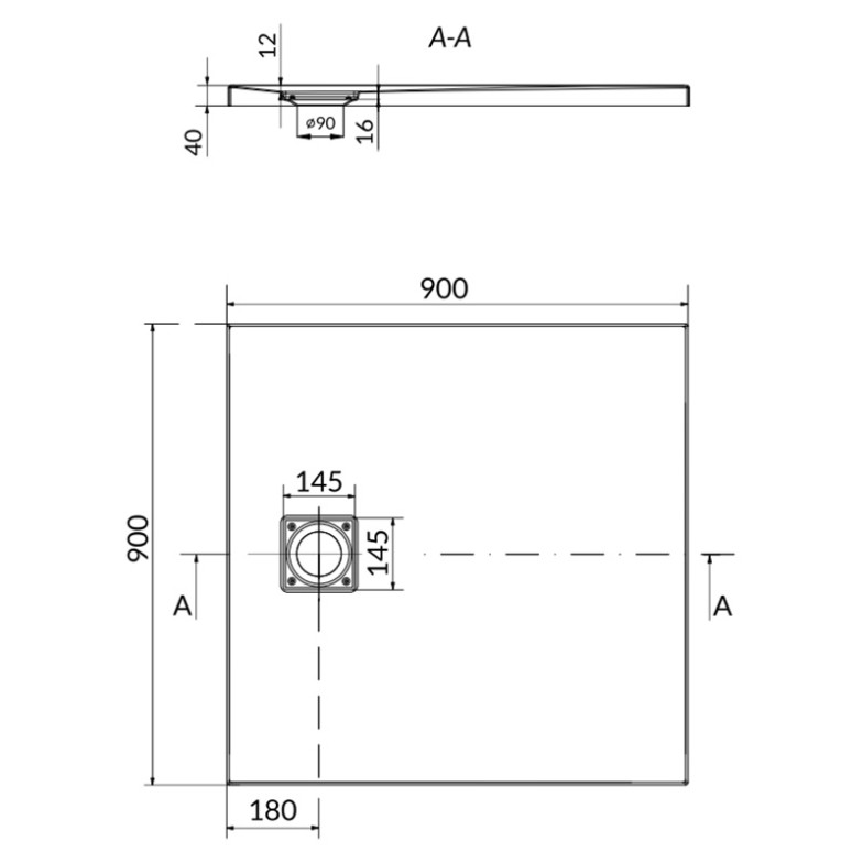 Піддон Tako Slim з сифоном Cersanit  (S601-122)