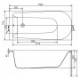 Акрилова ванна Flawia 150x70 з ніжками Cersanit  (S301-105)