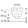 Чаша унітаза Smyle Square Rimfree Geberit  (500.379.01.1)