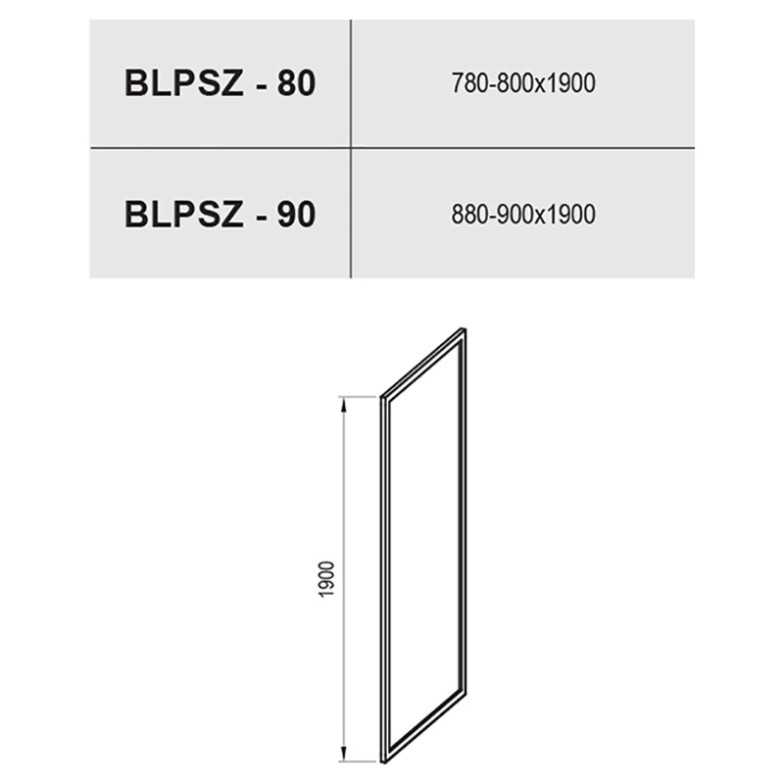 Душова стінка BLSPSZ-80 Transparent+алюміній Ravak  (X93H40C00Z1)