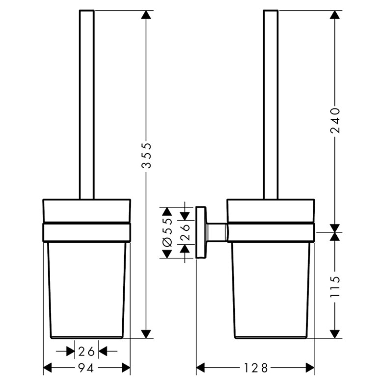 Йоржик Logis Universal з тримачем HansGrohe  (41722000)