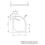 Піддон Delos E 90x80 R Radaway  (SDE8090-01R)