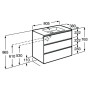 Тумба і раковина Gap-N Compacto 80 Roca  (A851499806)