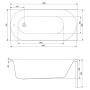 Ванна Octavia 150x70 з ніжками Cersanit  (S301-251)