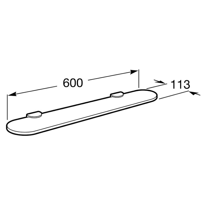 Поличка Hotels 60x11, скло Roca  (A816372001)