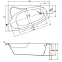 Акрилова ванна Sicilia 160x100 ліва Cersanit  (S301-036)