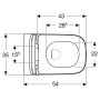 Чаша унітаза Smyle Square Rimfree Geberit  (500.683.00.2)