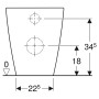 Чаша унітаза Smyle Square Rimfree Geberit  (500.840.00.1)