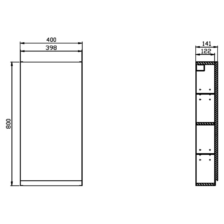 Шафка Moduo 40 сіра Cersanit  (S590-021)