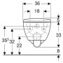 Чаша унітазу Selnova Rimfree Geberit  (501.750.00.1)
