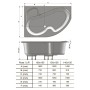 Акрилова ванна Rosa 140х105 права Ravak  (CV01000000)