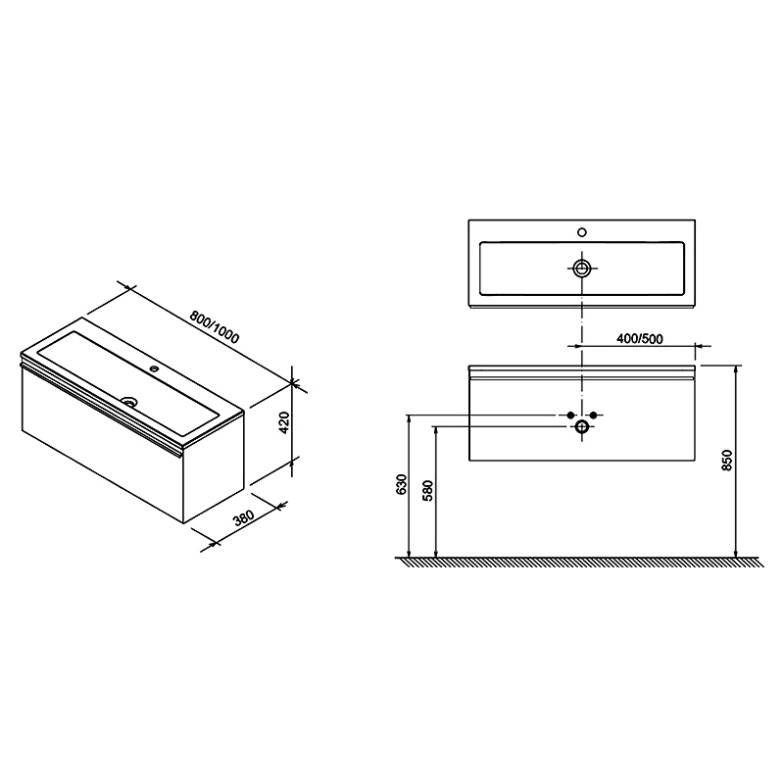 Шафка під раковину Clear SD 100 Ravak  (X000000760)