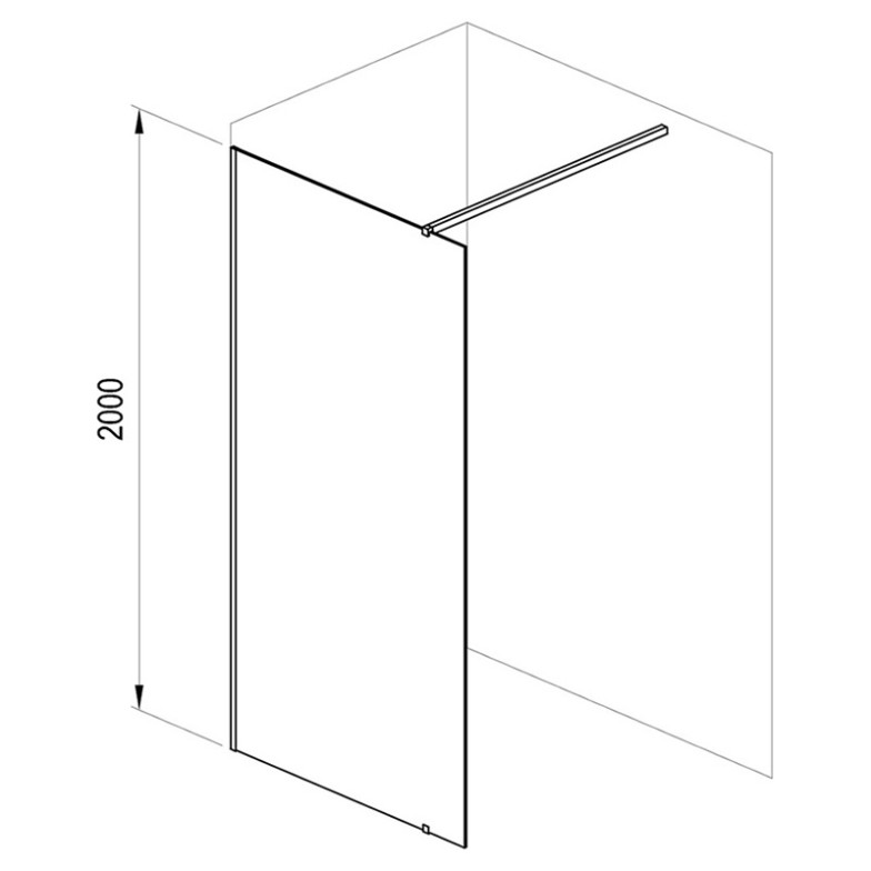 Душова стінка Walk-In Wall 150 Transparent+алюміній Ravak  (GW9WP0C00Z1)