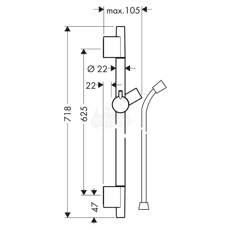 Душова штанга Unica S Puro 65 HansGrohe  (28632000)