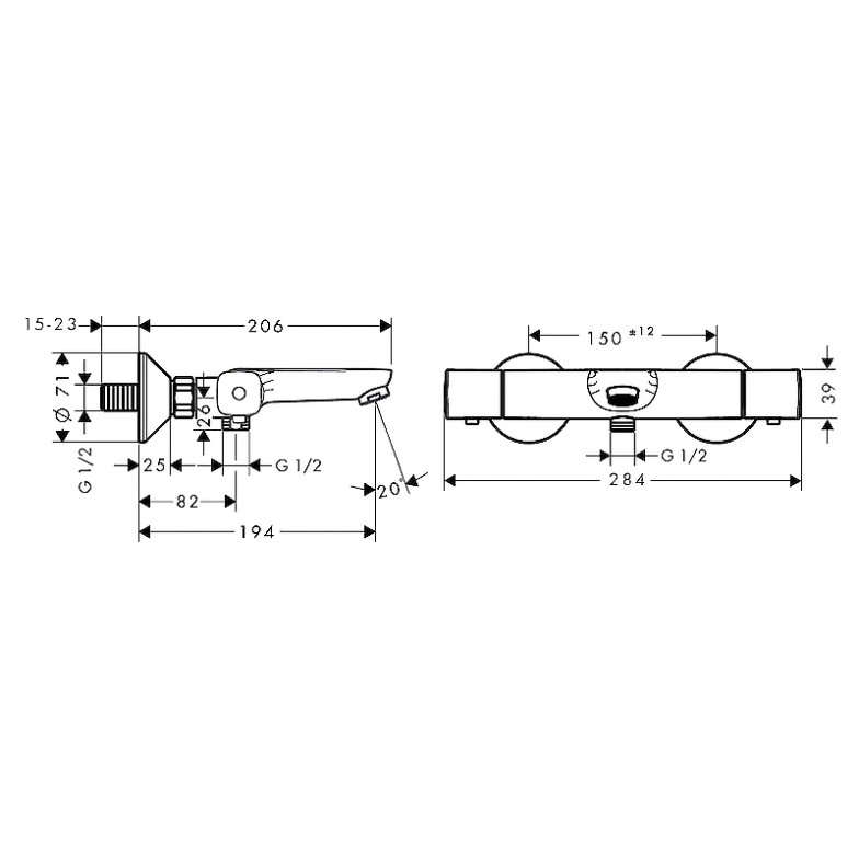 Змішувач Ecostat Universal HansGrohe  (13123000)