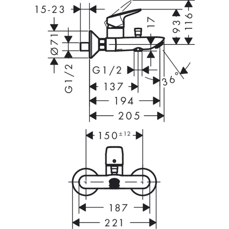 Змішувач Logis HansGrohe  (71400000)