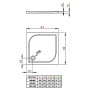 Піддон Delos C 90x90 Radaway  (SDC0909-01)