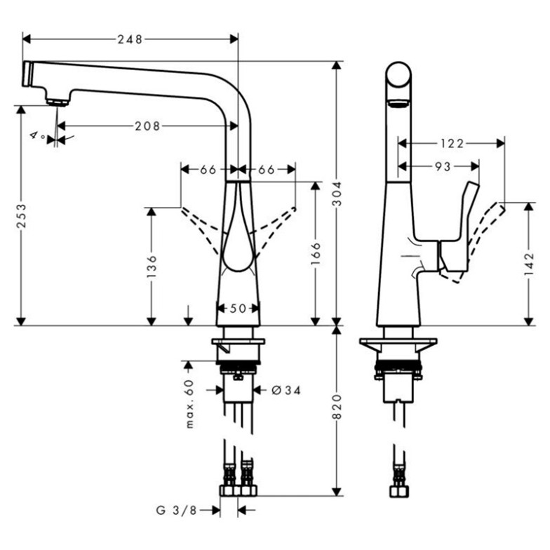 Змішувач Metris Select HansGrohe  (14847000)