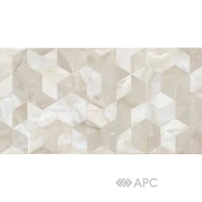 Плитка для стін TEO Ceramics Majestino Mix W/DEC M NR Satin 30,8*60,8 см бежева