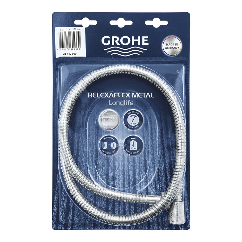 Душовий шланг 1250 мм Relexaflex Metal Longlife (28142000), Grohe