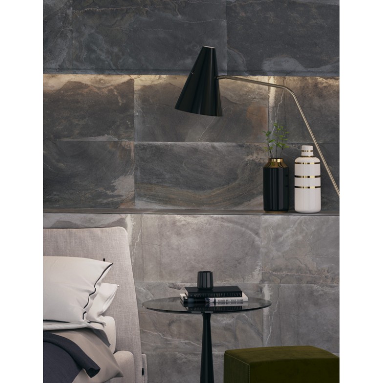 Плитка керамогранітна Slate антрацит 307x607x8,5 Golden Tile