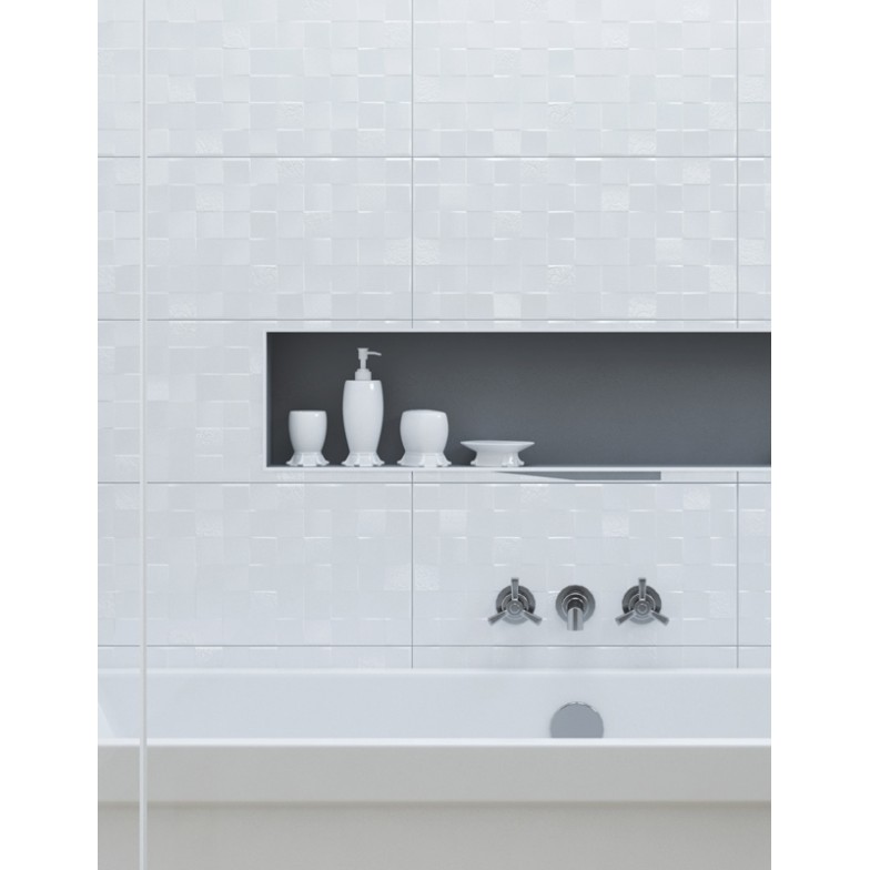 Плитка стінова Нз0451 Сатин Білий SATIN STR 30x60 код 6564 Голден Тайл