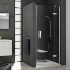 Душові двері двоелементні SMARTLINE SMSD2-100 B-R Transparent, RAVAK
