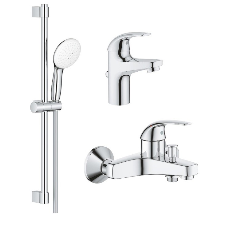 Набір змішувачів для ванни 3 в 1 BauCurve UA122217S1 Grohe