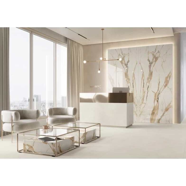 Плитка керамогранітна Warm Wind Gold SZKL RECT MAT 1198x1198 Paradyz