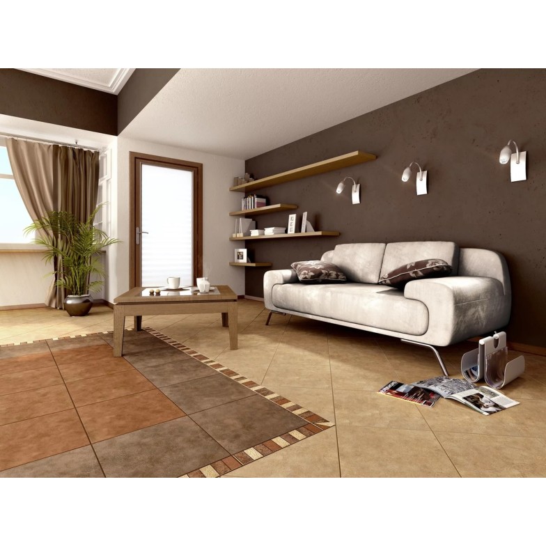 Плитка керамогранітна Rufus Brown 400x400 Paradyz