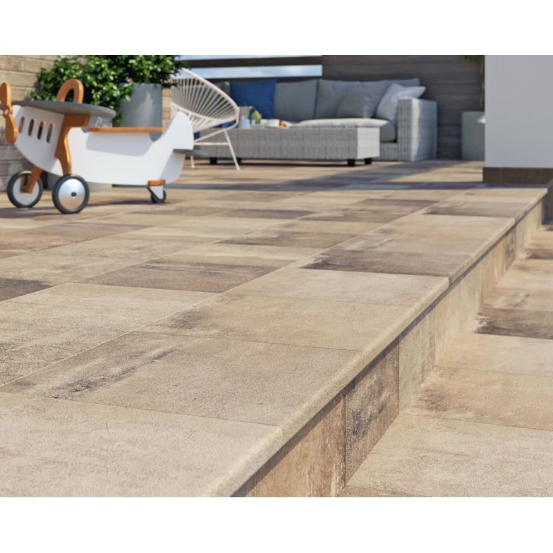 Сходинка з капіносом пряма Scandiano Ochra 30x33 код 6836 Ceramika Paradyz