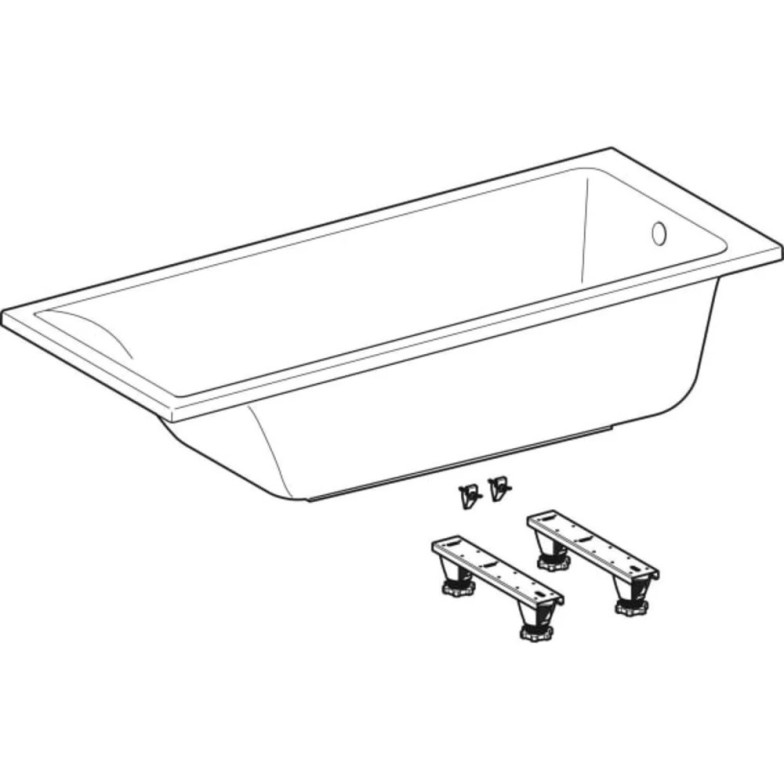 Ванна прямокутна з ніжками Selnova Square 170x70 554.384.01.1 Geberit