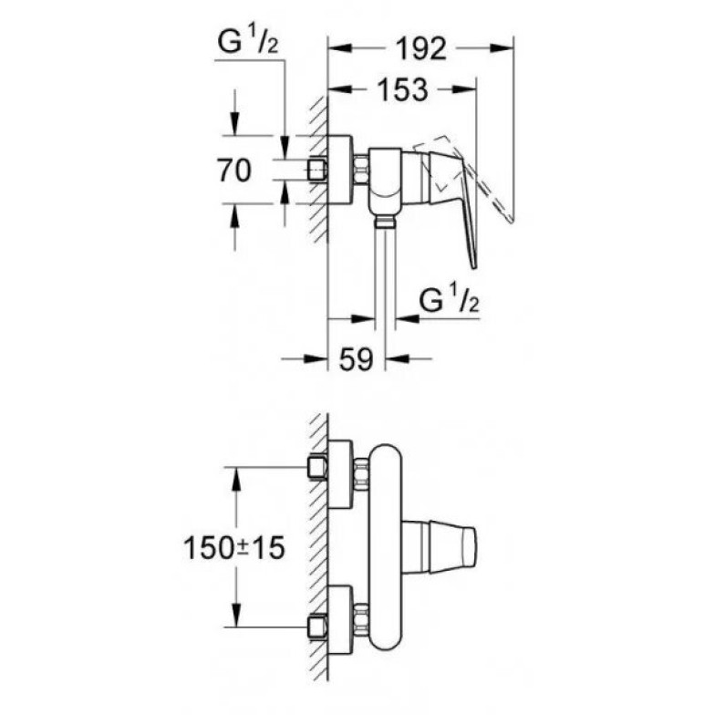 Змішувач для душу Eurosmart Cosmopolitan (32837000), Grohe