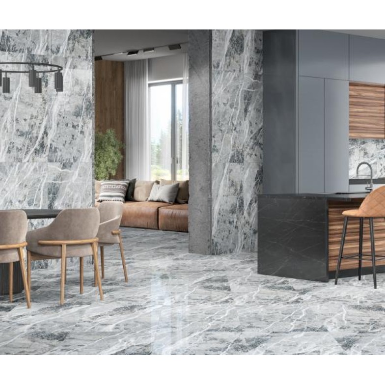 Плитка керамогранітна 6060141072-KL Majestic Темно-сірий 600x600 Intercerama